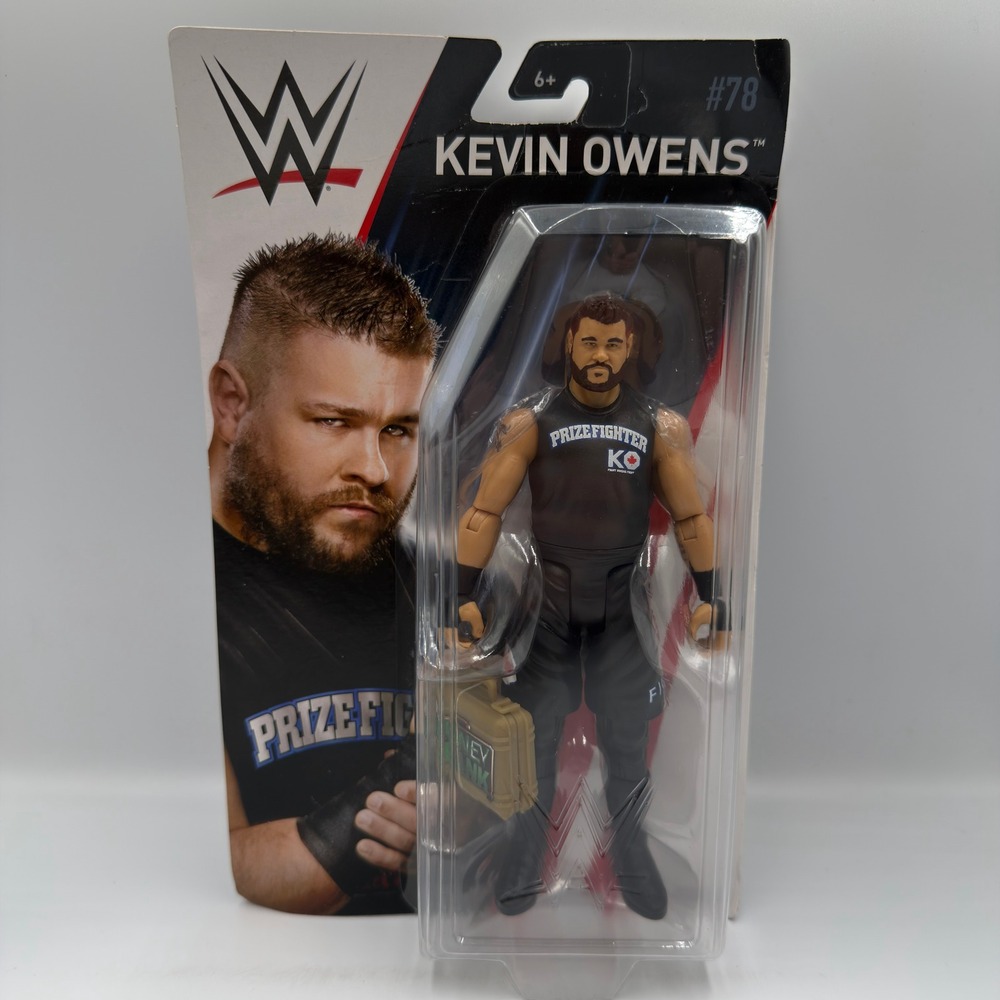 WWE Kevin Owens Basic Series 78 Action Figure Mattel Prizefighter MITB Briefcase
